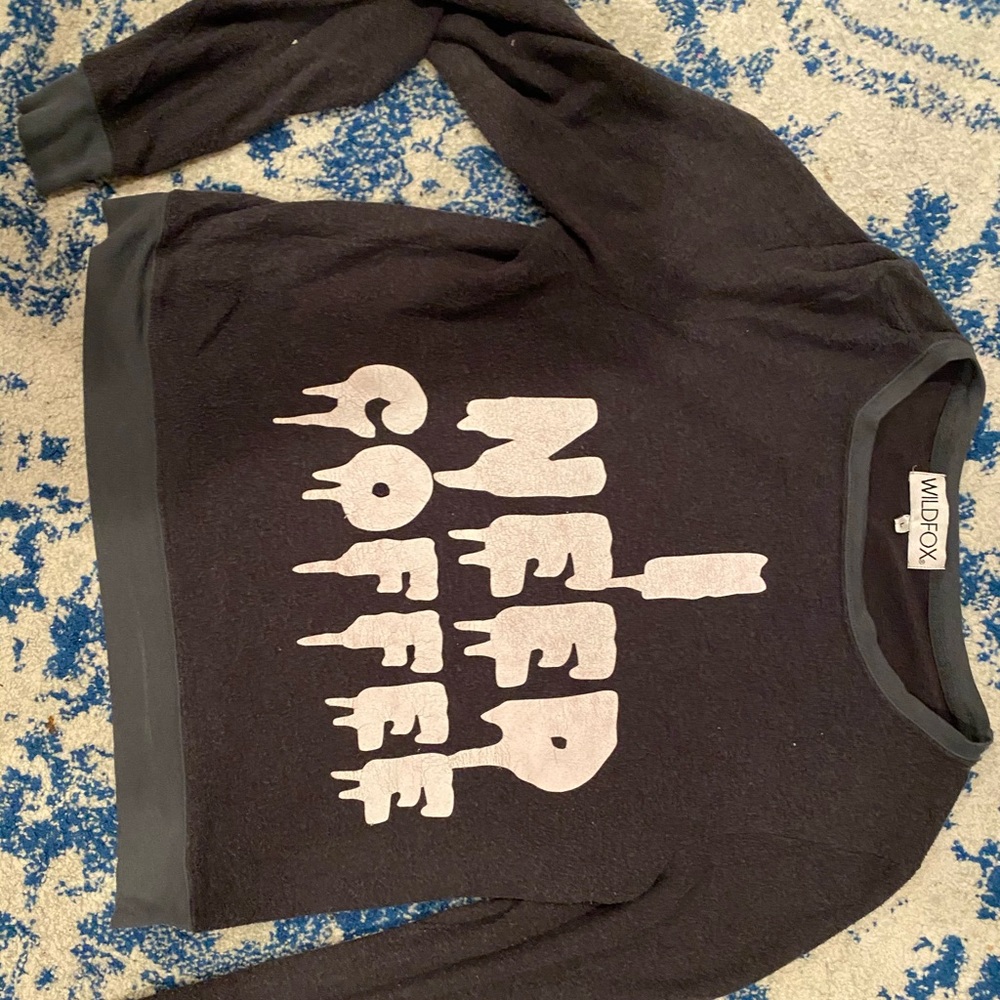 Wildfox I Need Coffee Baggy Jumper L